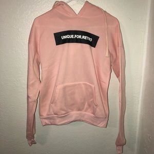 Pink unique for retro hoodie